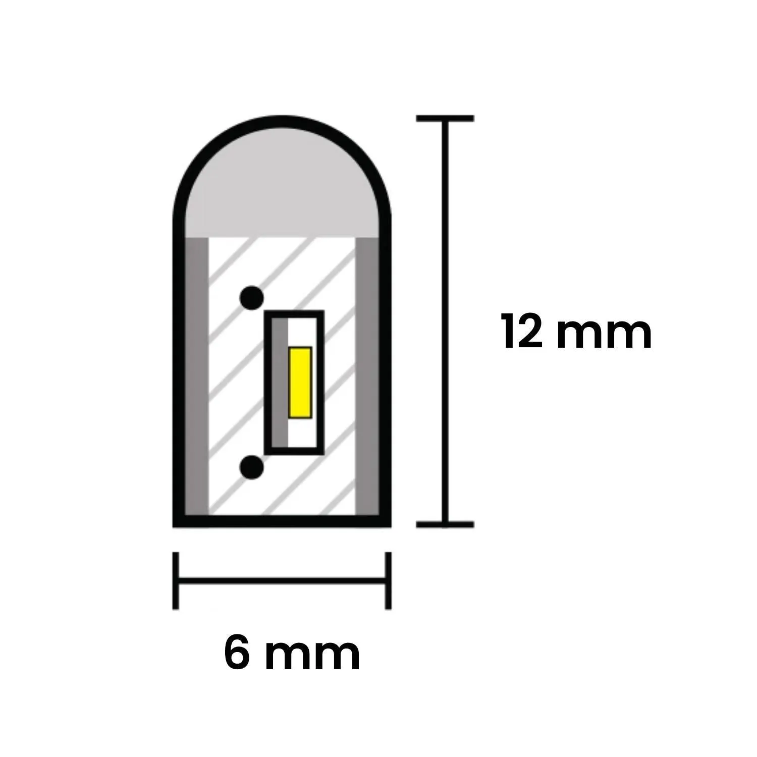 Mini Green LED Neon Flex 12V 6x12mm 120LED/m IP65 Waterproof 1cm Cut