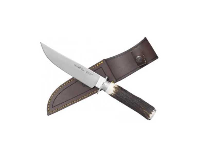 Muela Hunting Knife with Leather Sheath ELK-14A.I