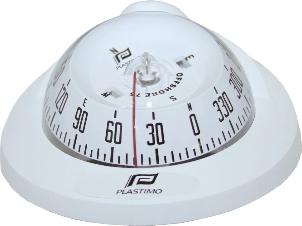 OFFSHORE 75 POWERBOAT COMPASS - FLUSH MOUNT, WHITE