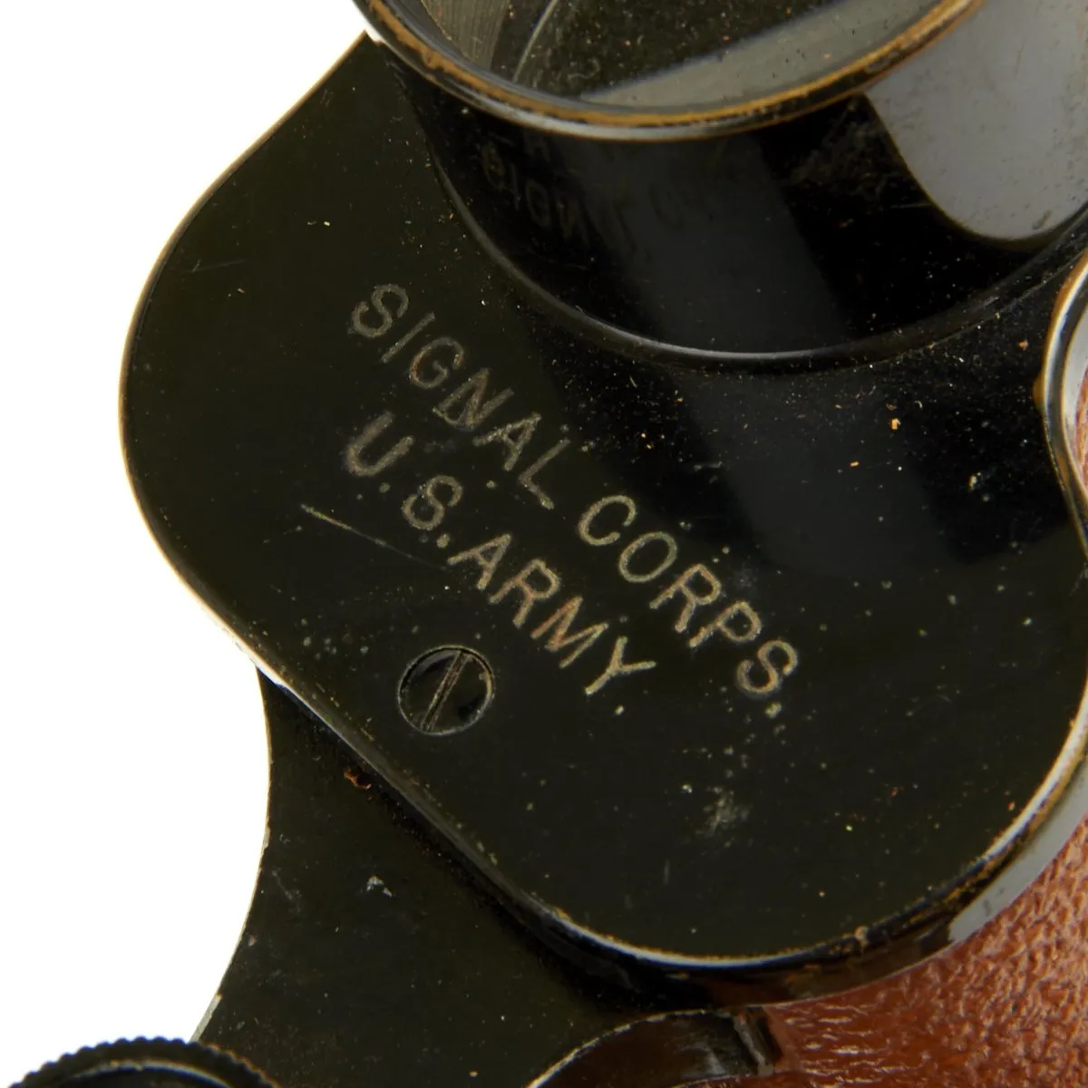 Original U.S. WWI Army Signal Corps Binoculars by Bausch & Lomb with Compass Equipped Leather Case