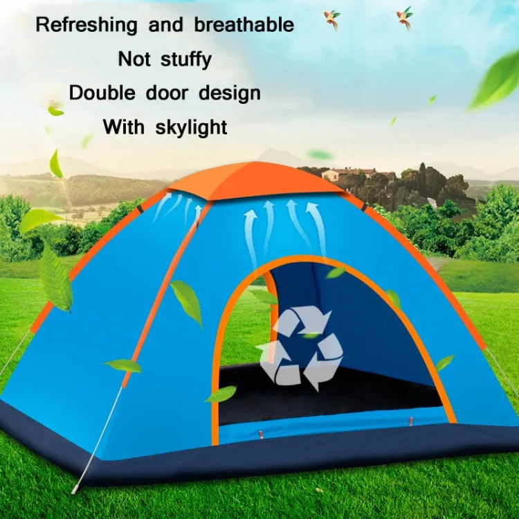 Outdoor Camping Beach Rainproof Sun-proof Automatic Quick Install Tent For Double People(Blue)