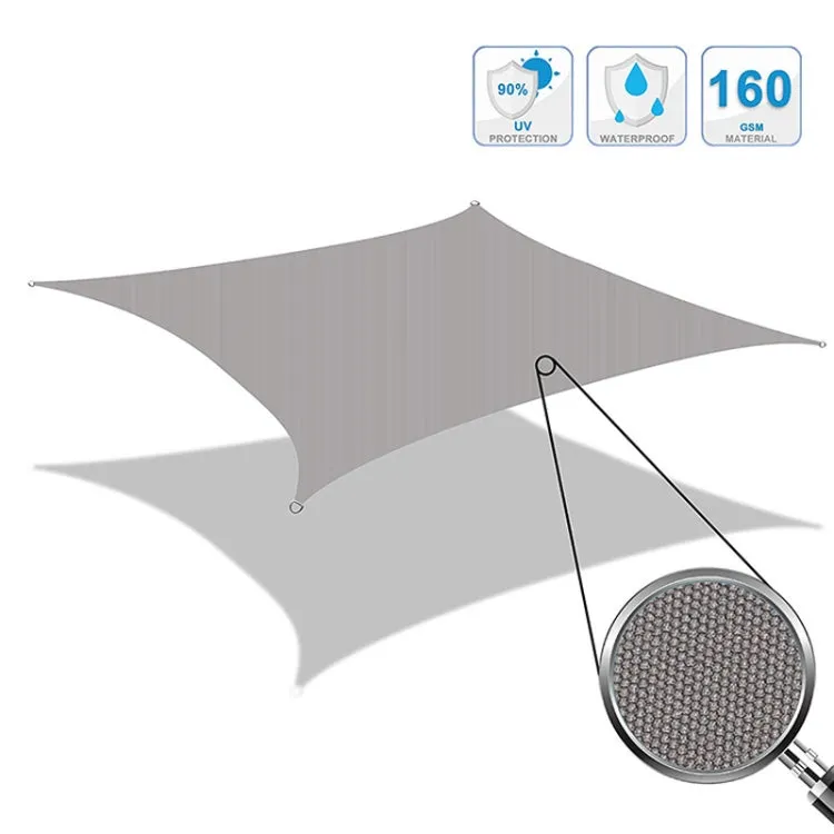 Outdoor Garden Sunshade Sail Waterproof Anti-UV Canopy, Size: 2m x 4m(Gray)