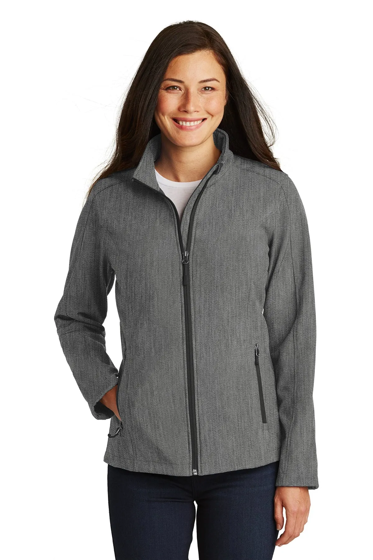 Port Authority Ladies Core Soft Shell Customized Jackets, Pearl Grey Heather