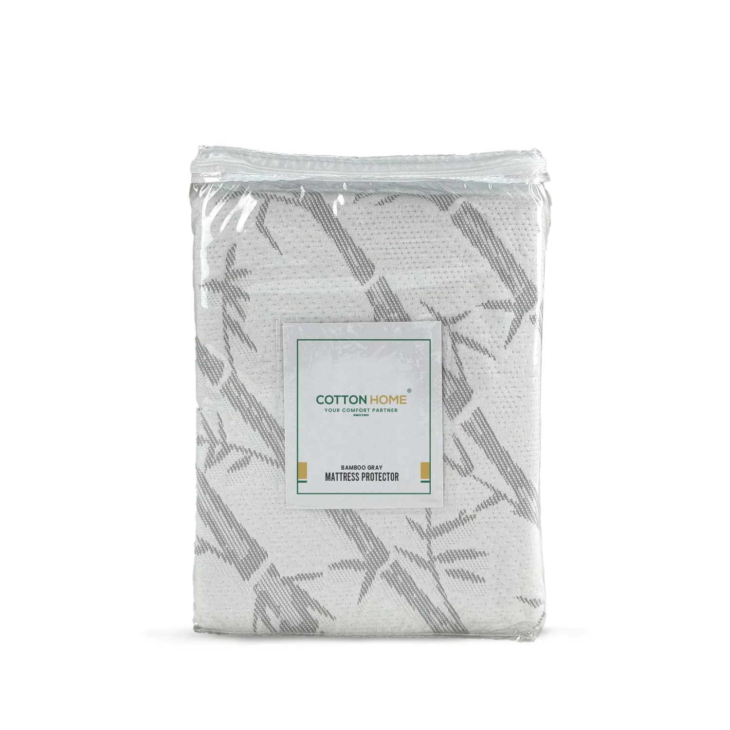 Premium Bamboo Mattress Protector 100x200 35CM | Gray | Breathable & Waterproof by Cotton Home