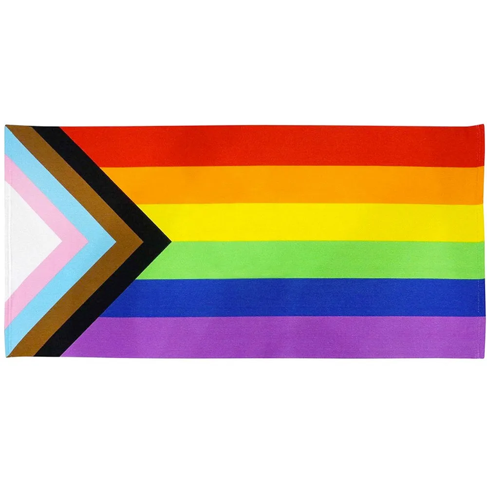 Progress Pride Rainbow Microfibre Beach / Bath Towel