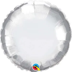 Qualatex - 18" Chrome Silver Round Mylar Balloon #113