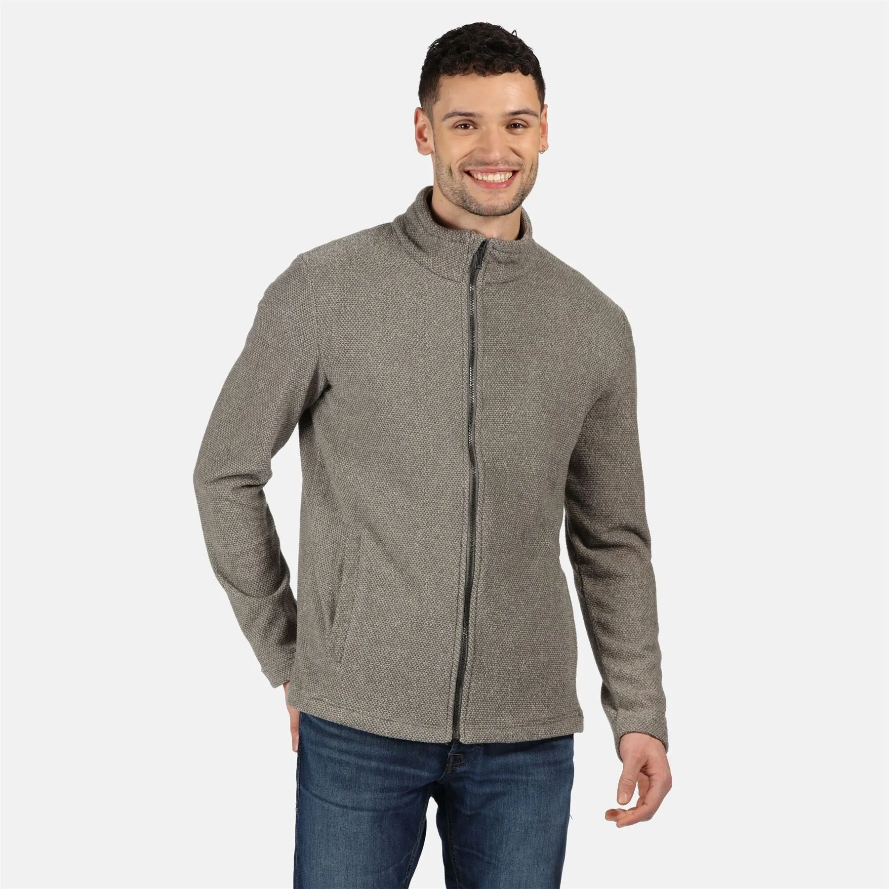 Regatta Mens Esdras Full Zip Honeycomb Fleece Everyday Jacket