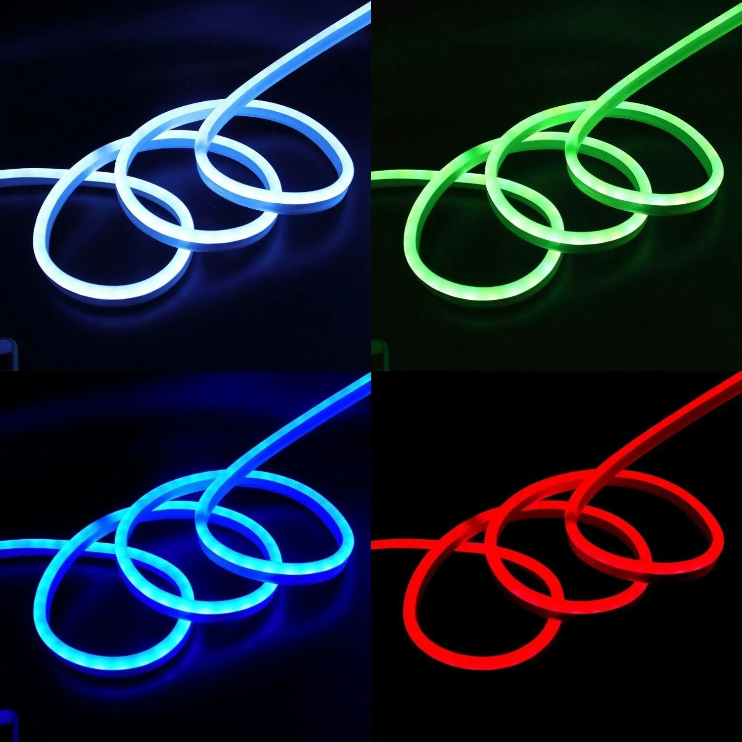 RGB LED Neon Flex 220V 240V 10x20mm Flat Shape IP65 Dimmable Bluetooth App Control