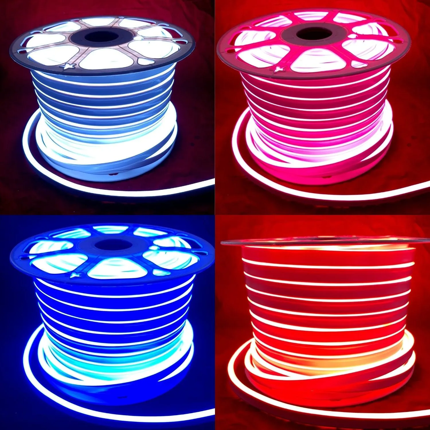 RGB LED Neon Flex 220V 240V 10x20mm Flat Shape IP65 Dimmable Bluetooth App Control