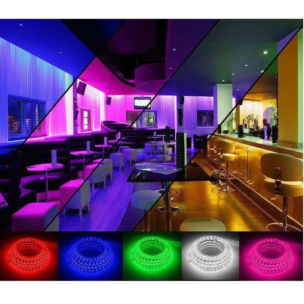 RGB LED Strip Light 220V 240V 60LEDs/m IP65 Waterproof WIFI App Control work with Google & Alexa