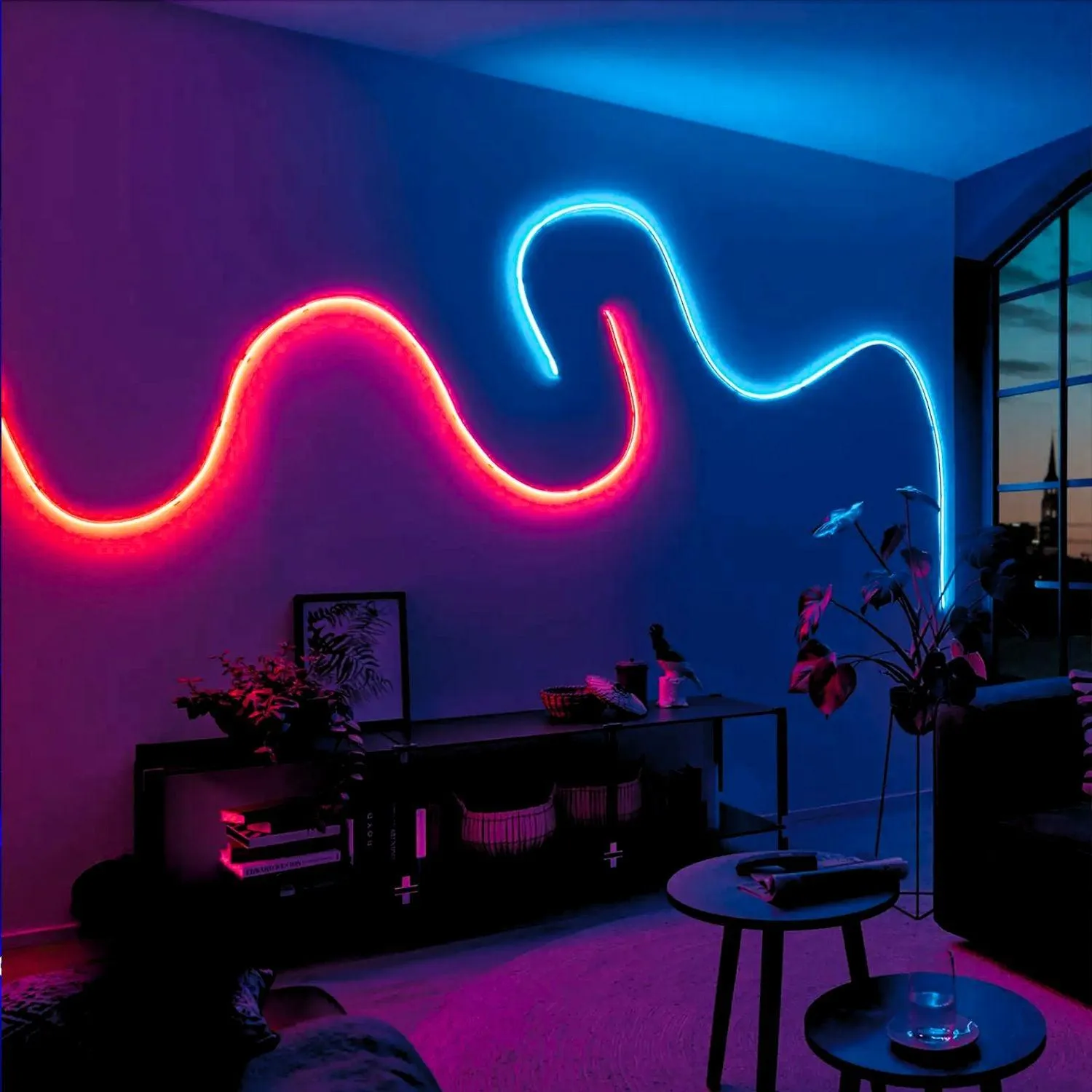 RGB Neon Flex 12V 8x18mm IP65 Waterproof WIFI Control works with Alexa & Google Home 5 Metre Kit