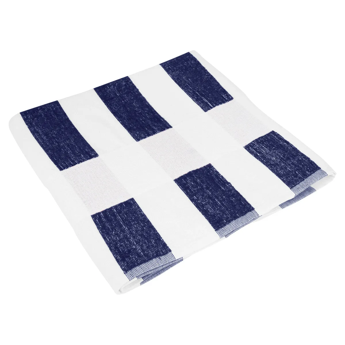 Seaside Beach Towel, We with Navy Stripes