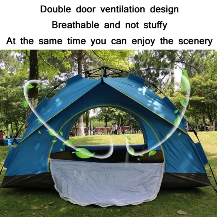 TC-014 Outdoor Beach Travel Camping Automatic Spring Multi-Person Tent For 3-4 People(Green)