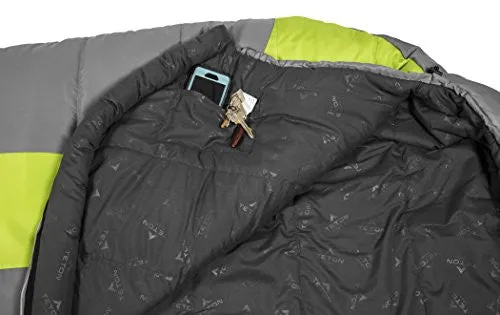 TETON Sports Tracker  5F Ultralight Sleeping Bag Perfect for Backpacking, Hiking, and Camping; Green/Grey