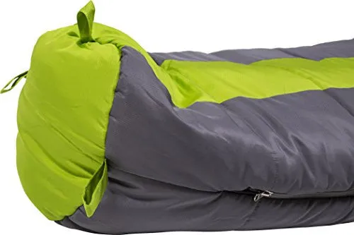 TETON Sports Tracker  5F Ultralight Sleeping Bag Perfect for Backpacking, Hiking, and Camping; Green/Grey