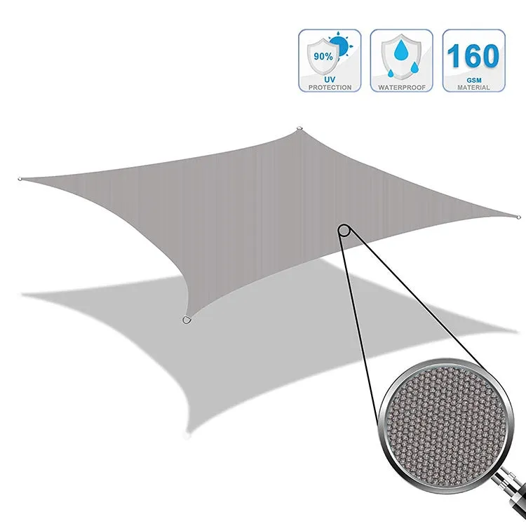 Triangle Outdoor Garden Sunshade Sail Waterproof Anti-UV Canopy, Size: 3m x 3m x 4.3m(Lake Blue)