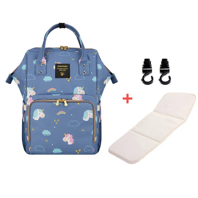 US Fashion Mummy Diaper Backpack Large Capacity Maternity Nappy Baby Travel Bag