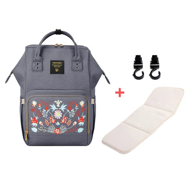 US Fashion Mummy Diaper Backpack Large Capacity Maternity Nappy Baby Travel Bag