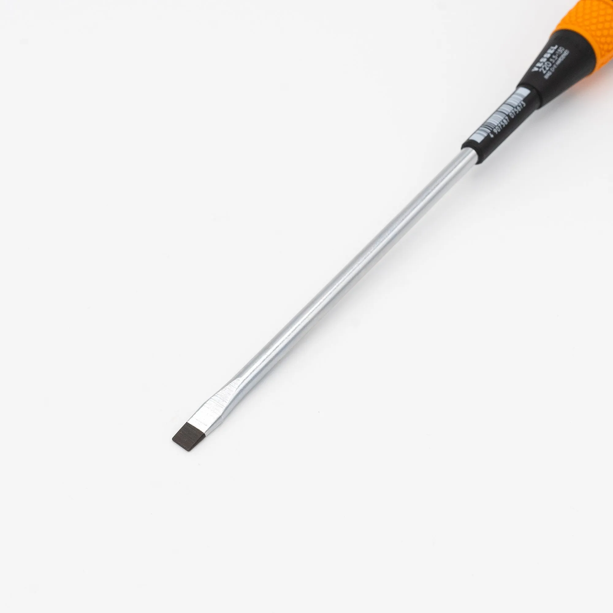 Vessel 220 S5.5 150 Slotted 5.5mm (7/32") x 6" Blade (O.A.L. 9-1/8") Magnetic Ball Grip Flat Blade Screwdriver