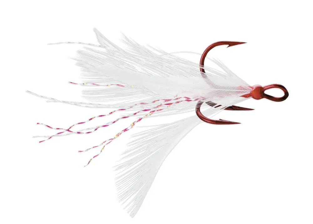 VMC 8651DT Feather Dressed X-Rap Treble Hook 2 pack