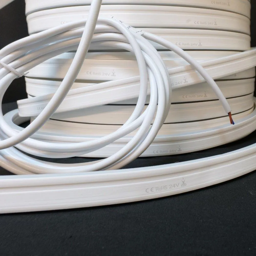 Warm White Neon Flex 2800K 24V 10x20mm IP67 Waterproof 20m