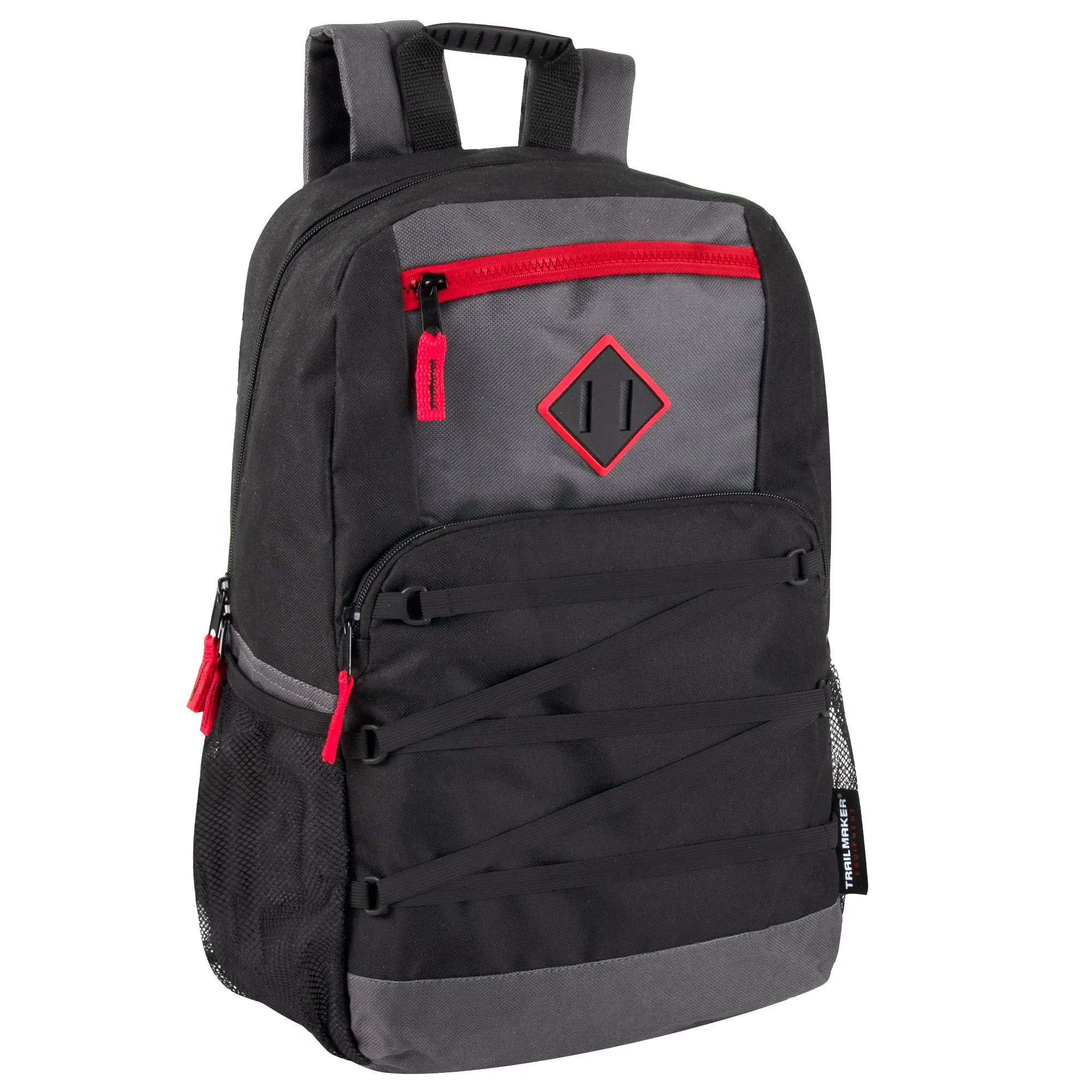 Wholesale Double Zippered Bungee Backpacks With Laptop Section - Boys